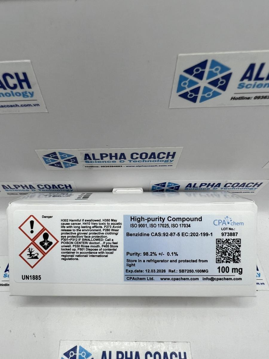 Chất chuẩn Benzidine CAS92-87-5 EC202-199-1, mã SB7250.100MG, hãng CPAchem, Bungari